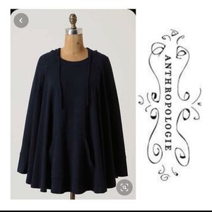 Anthropologie Navy Blue Capote Cape, Sz M